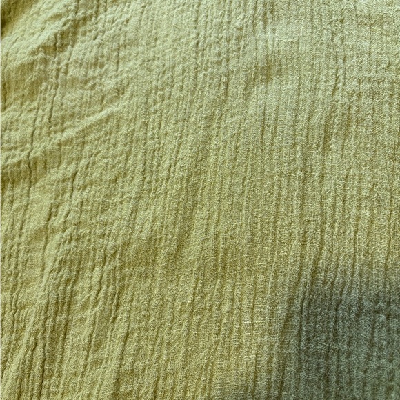 CP Shades Mustard Yellow Linen 3/4 Sleeve Blouse Loose Fit Summer Tunic Top O/S - Picture 9 of 11